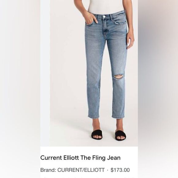 🔥Current/Elliott the Fling Jeans boyfriend fit retail is $173.00 - Picture 1 of 6